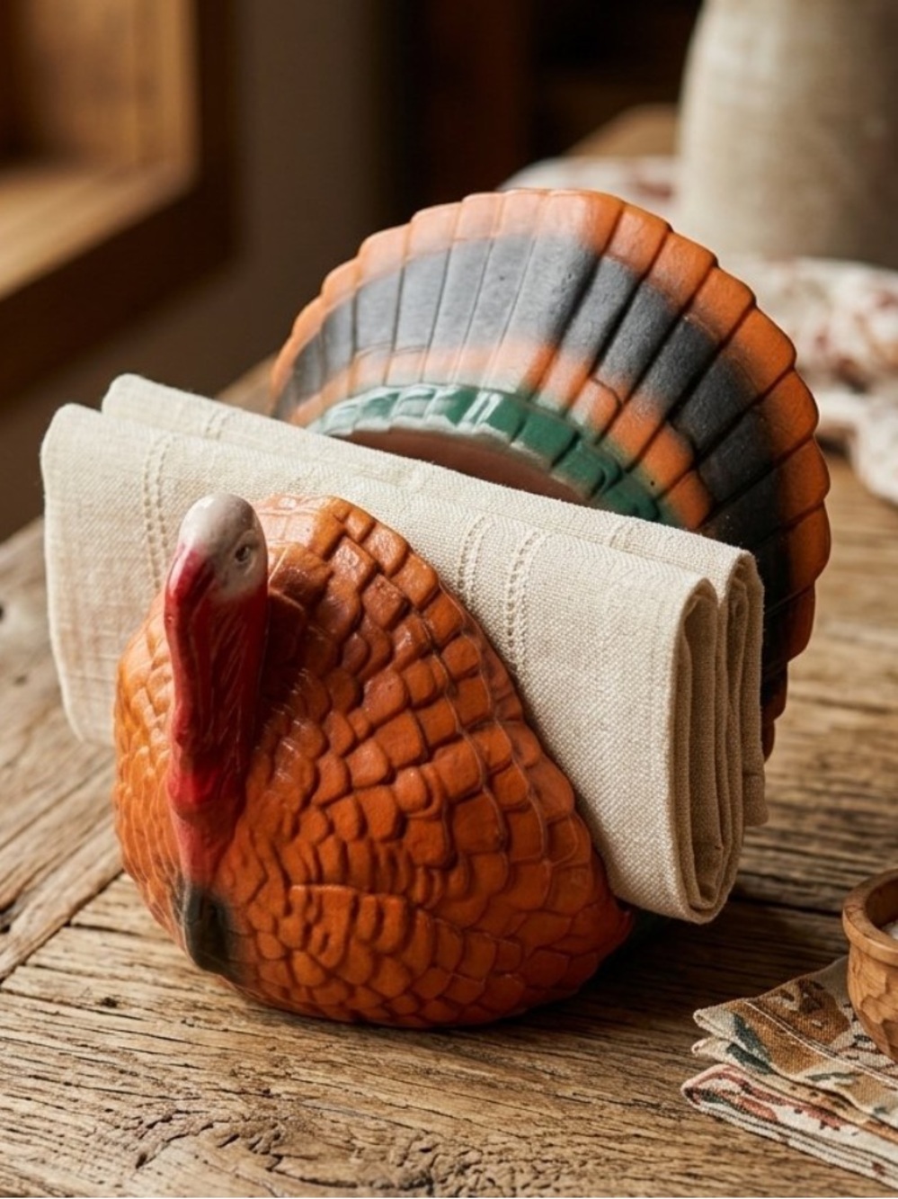 Vintage Ceramic Turkey Napkin Holder
Cresteramics. Canada